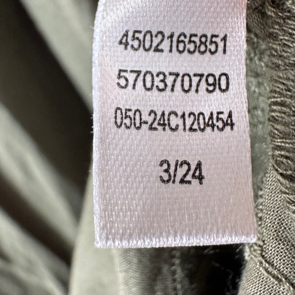 Chico's Women's 14 Maxi Dress Olive Green Embroidered Tiered Cotton Boho NEW - Picture 7 of 8